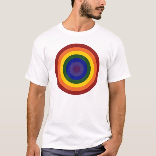 Rainbow Bullseye LGBT Pride T-shirt (Voorkant)