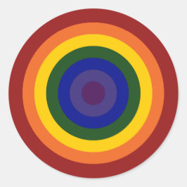 Rainbow Bullseye LGBT Ronde Sticker