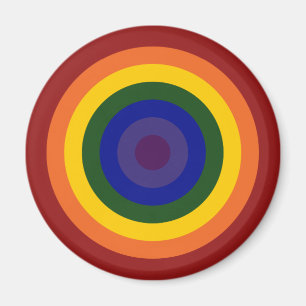 Rainbow Bullseye Magneet