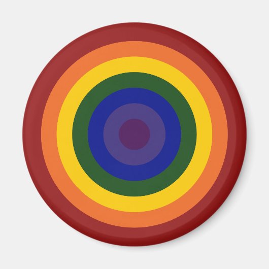 Rainbow Bullseye Magneet (Voorkant)
