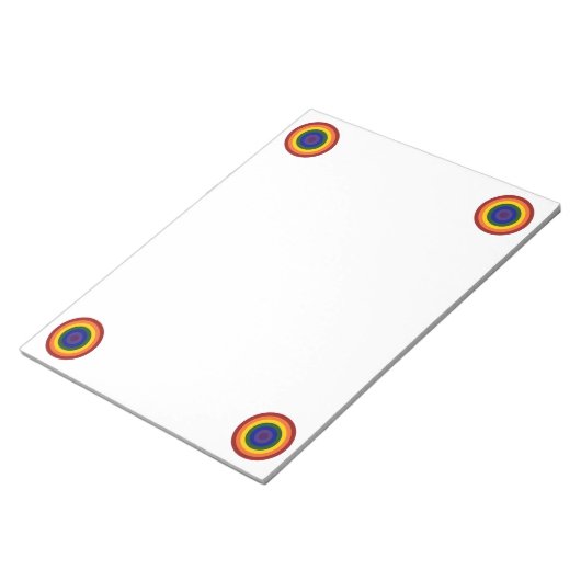 Rainbow Bullseye Notitieblok (Schuin)