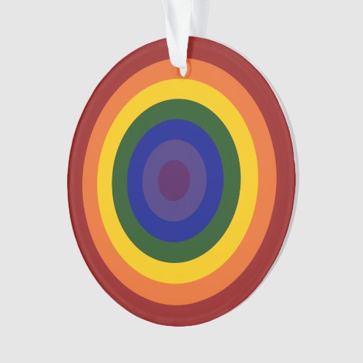 Rainbow Bullseye Ornament (voorkant)