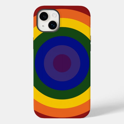 Rainbow Bullseye Pattern Case-Mate iPhone Case (Achterkant)