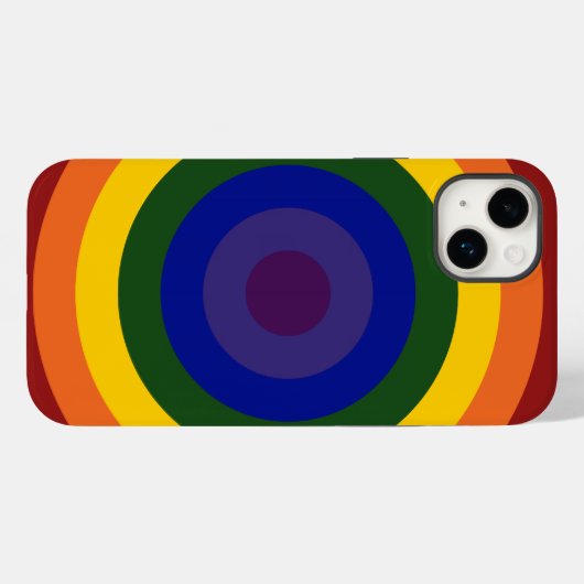 Rainbow Bullseye Pattern Case-Mate iPhone Case (Achterkant (horizontaal))