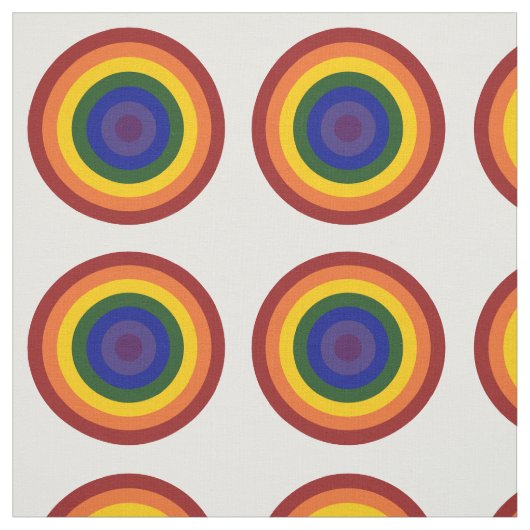 Rainbow Bullseye Pattern Geometrische stof (Swatch)
