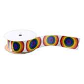 Rainbow Bullseye Pattern Satijnen Lint (Spoel)