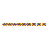 Rainbow Bullseye Pattern Satijnen Lint (Voorkant)