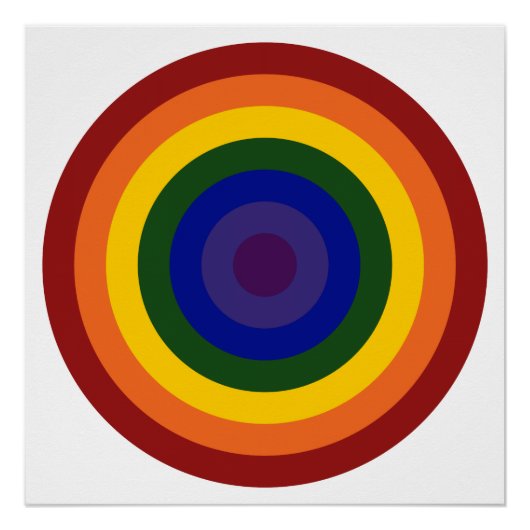 Rainbow Bullseye Perfect Poster (Voorkant)