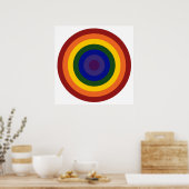 Rainbow Bullseye Poster (Keuken)