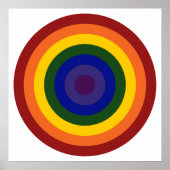 Rainbow Bullseye Poster (Voorkant)