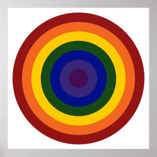 Rainbow Bullseye Poster (Voorkant)