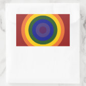 Rainbow Bullseye Rechthoekige Sticker (Tas)
