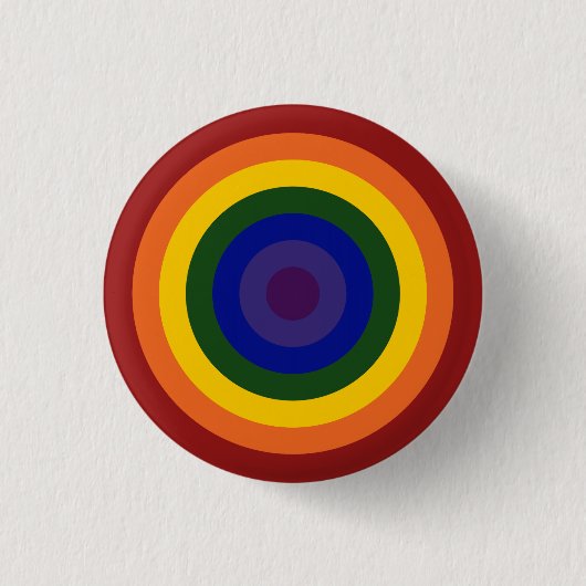 Rainbow Bullseye Ronde Button 3,2 Cm (Voorkant)