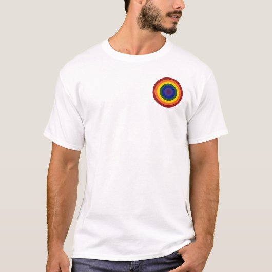 Rainbow Bullseye shirt met lange mouwen (Voorkant)