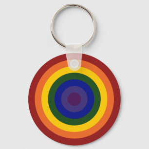 Rainbow Bullseye Sleutelhanger