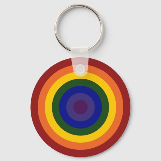 Rainbow Bullseye Sleutelhanger (Voorkant)