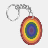 Rainbow Bullseye sleutelhanger (Voorkant Links)
