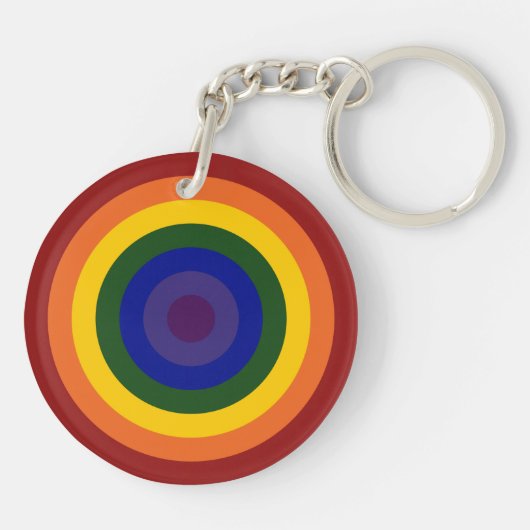 Rainbow Bullseye sleutelhanger (Achterkant)