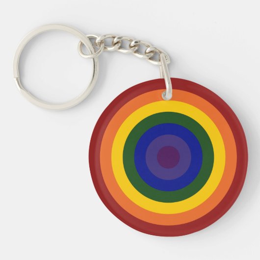 Rainbow Bullseye sleutelhanger (Voorkant)