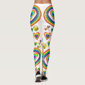 Rainbow Bumblebee Hearts Leggings (Achterkant)