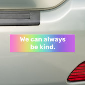 Rainbow-Bumpersticker "We kunnen altijd aardig zij Bumpersticker (Op auto)
