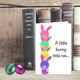 Rainbow Bunnies Easter Feestdagen Kaart