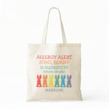 Rainbow Bunnies Food Allergy Alert Persoonlijk