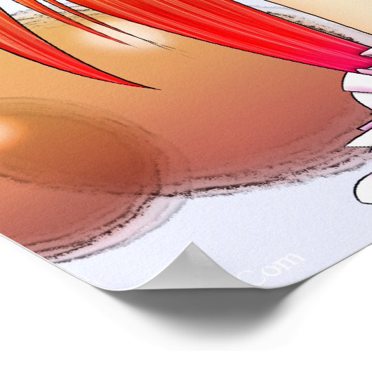 Rainbow Bunny Anime Girl Poster (Hoek)