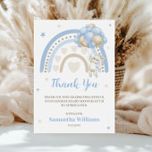 Rainbow Bunny Balloon Baby shower Bedankt