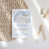 Rainbow Bunny Balloon Baby shower Bedankt