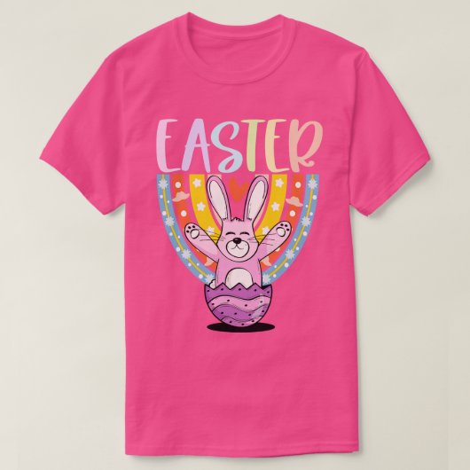 Rainbow Bunny Easter Egg met Bunny T-shirt (Design voorkant)