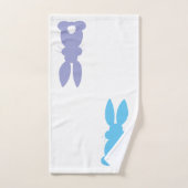 Rainbow Bunny Pattern Kinder Monogram Bad Handdoek (Handdoek)
