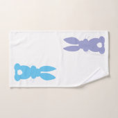 Rainbow Bunny Pattern Kinder Monogram Bad Handdoek (Handdoek)