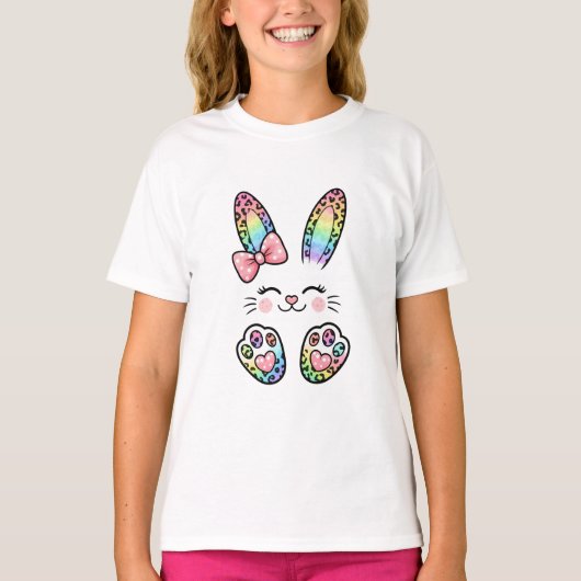 Rainbow Bunny T-shirt (Voorkant)