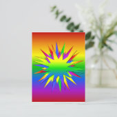 Rainbow Burst briefkaart, aanpassen Briefkaart (Staand voorkant)