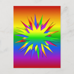 Rainbow Burst briefkaart, aanpassen Briefkaart