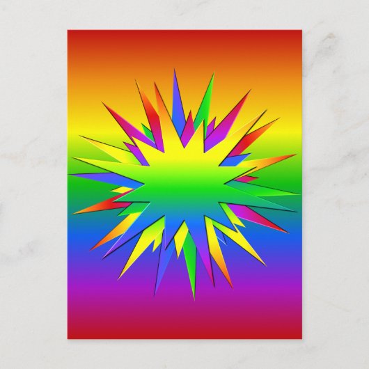 Rainbow Burst briefkaart, aanpassen Briefkaart (Voorkant)