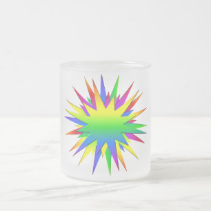 Rainbow Burst-mok - kies stijl en kleur Matglas Koffiemok