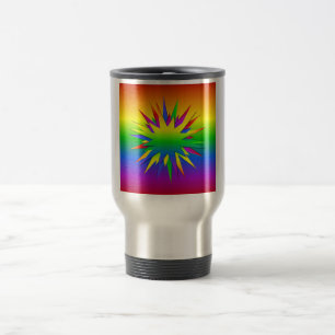 Rainbow Burst-mok - kies stijl en kleur Reisbeker