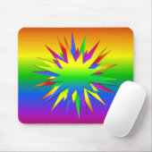 Rainbow Burst mousepad Muismat (Met muis)