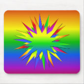 Rainbow Burst mousepad Muismat (Voorkant)