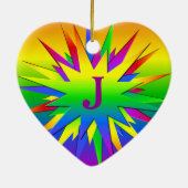 Rainbow Burst Ornament, aanpassen Keramisch Ornament (Achterkant)