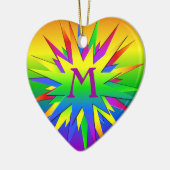 Rainbow Burst Ornament, aanpassen Keramisch Ornament (Links)