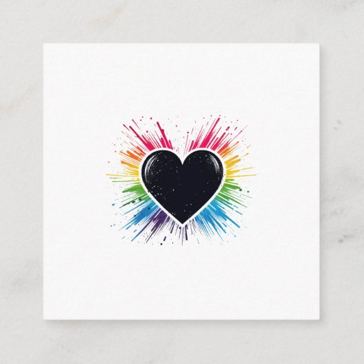 Rainbow Burst QR-code Informatiekaartje (Achterkant)