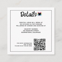 Rainbow Burst QR-code Informatiekaartje