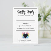 Rainbow Burst RSVP-kaart RSVP Kaartje (Staand voorkant)