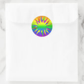 Rainbow Burst-stickers Ronde Sticker (Tas)
