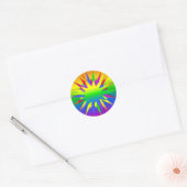 Rainbow Burst-stickers Ronde Sticker (Envelop)