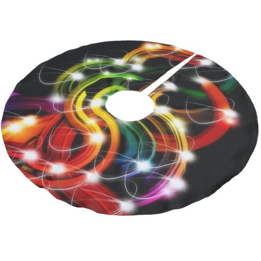 RAINBOW BURST SWIRLS CHRISTMAS TREE SKIRT KERSTBOOM ROK (Gekanteld)