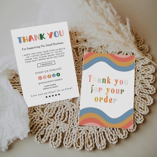 Rainbow Business Dank u kaart